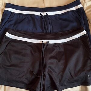 Danskin Now Women's Athletic Shorts in Black and Dark Blue